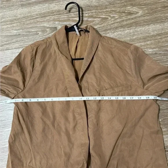 Free People Brown Blazer Jacket w Decorative Buttons Collared Neck - Picture 7 of 9